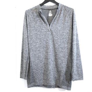 COPY - Kyodan Pullover Sweatshirt Gray Heathered Mock Neck 1/4 Zip XL TG